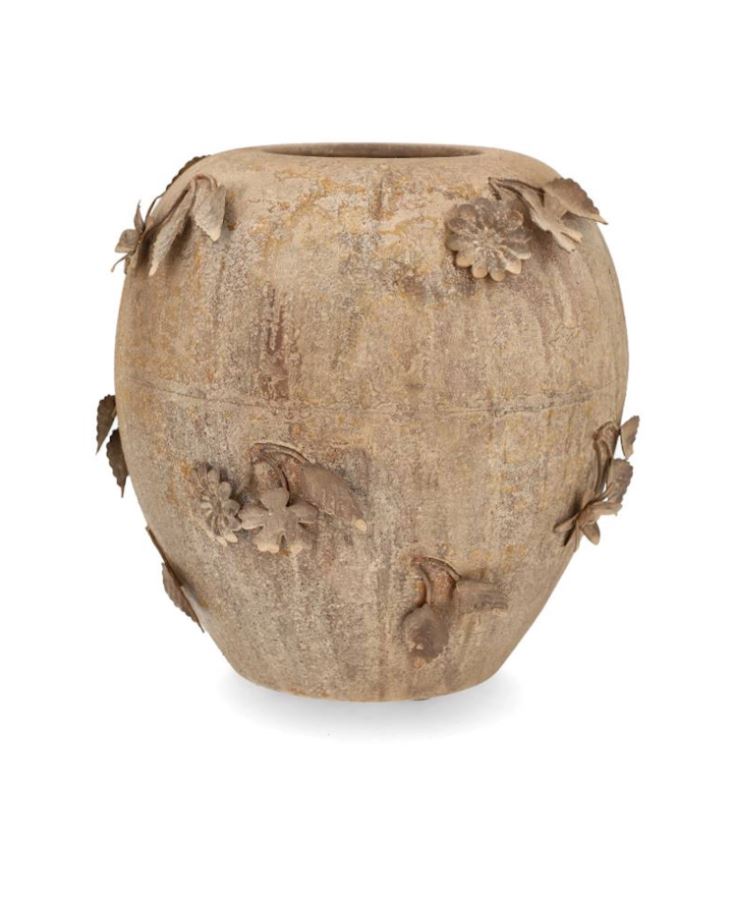 Vase Adelia Floral Beige 25 cm