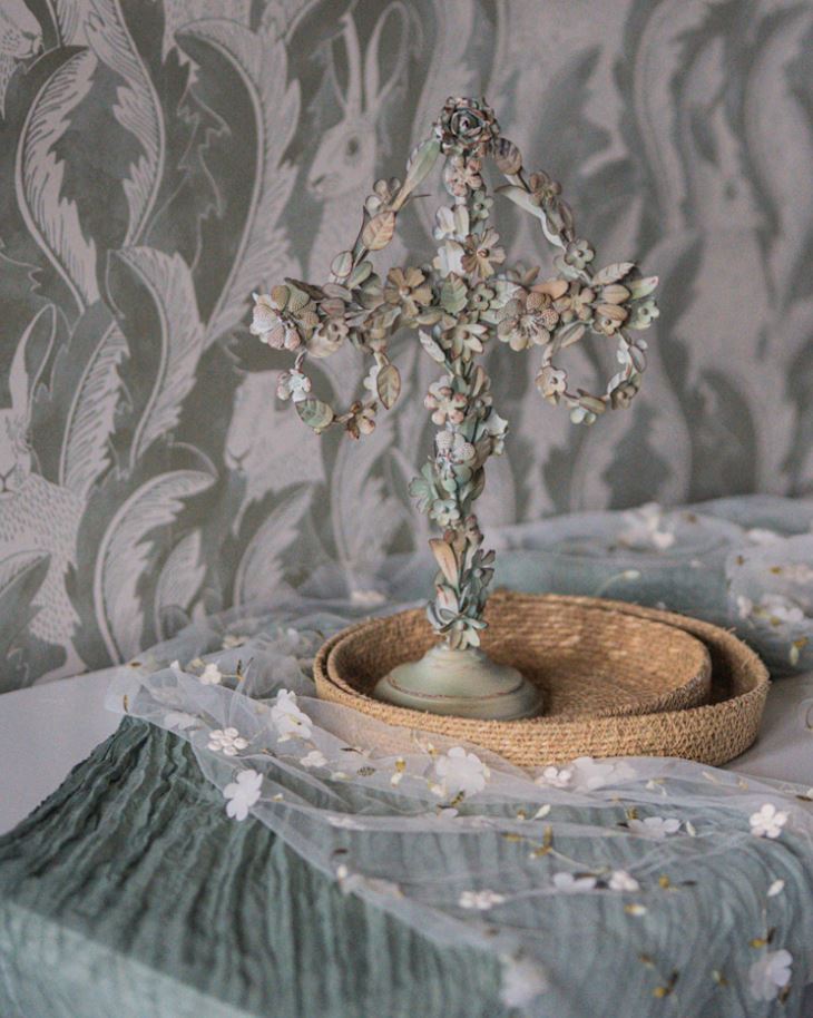 Dekorasjon Midtsommerstång Blomstret Grønn 42 cm På lager Mars 2026