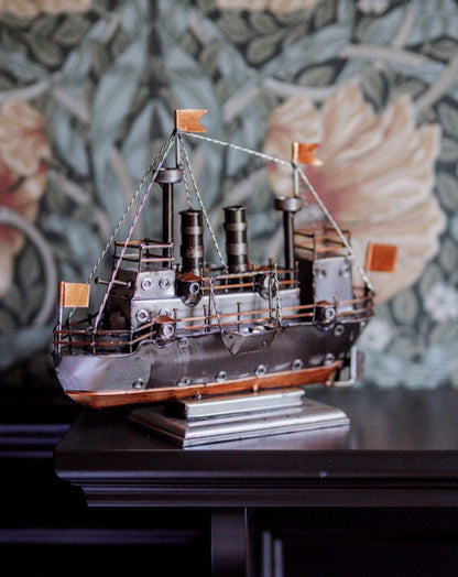 Dekorasjon Båt Metallisk 27 cm