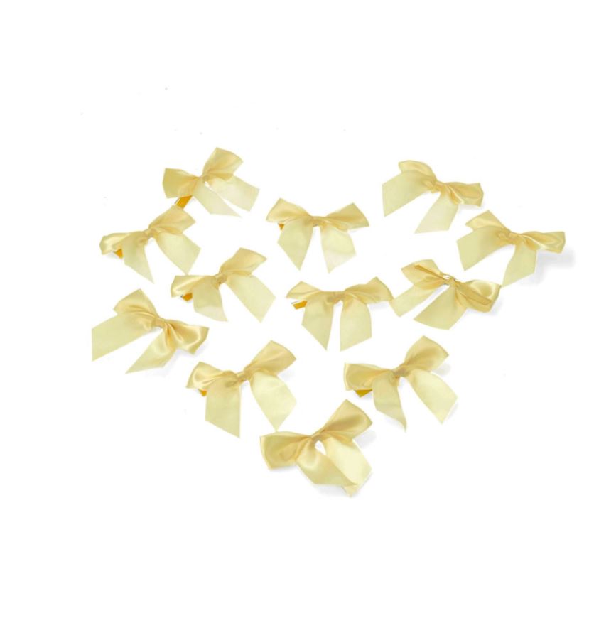 Påskepynt Rosett satin Små Gul 25-pakning
