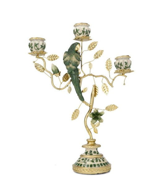 Lysestake Fugleblad Grønn 23x9x32cm