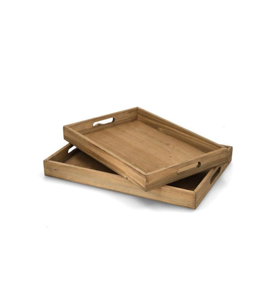Dekorativt Fat Brett 2-pack 50 cm Brun