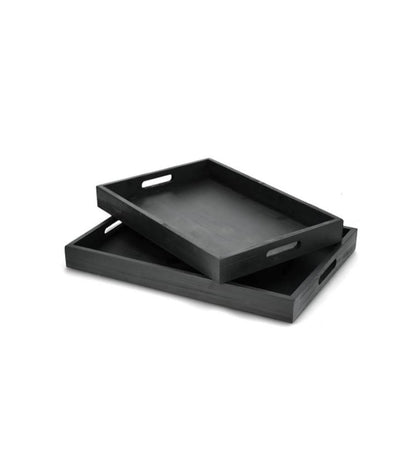 Dekorativt Fat Brett 2-pack 50 cm Svart