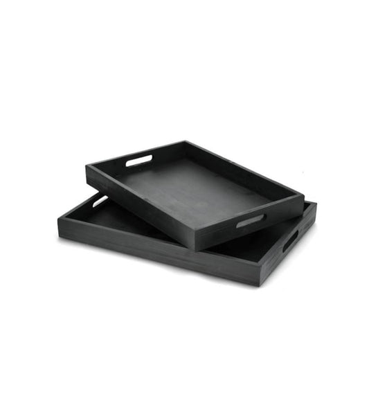 Dekorativt Fat Brett 2-pack 50 cm Svart