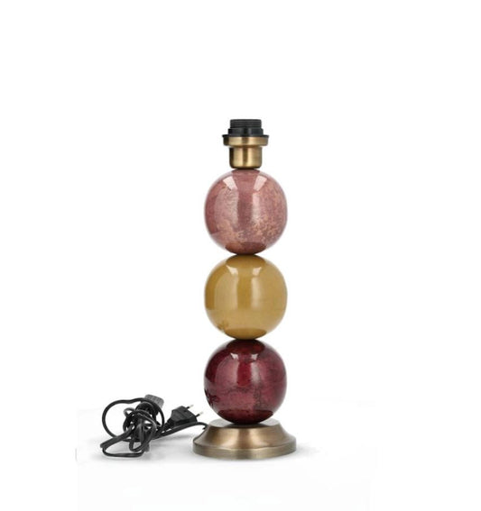 Lampfot Multi Stone Plomme rød 39 cm
