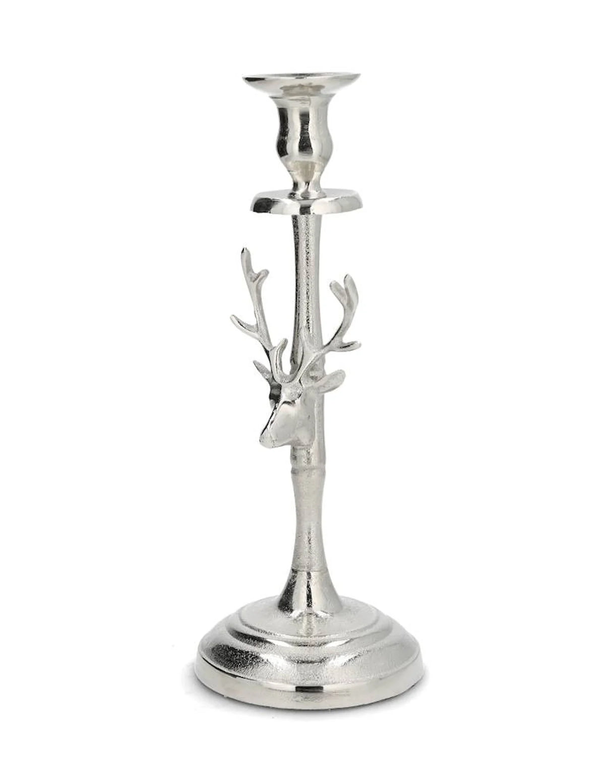 Julelysestake Majestetisk 33 cm Sølv