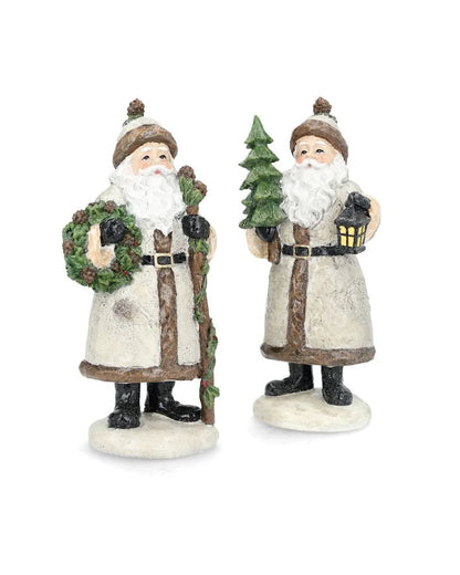 Innendørs julepynt Nisse 2-pakning gran/krans 19 cm