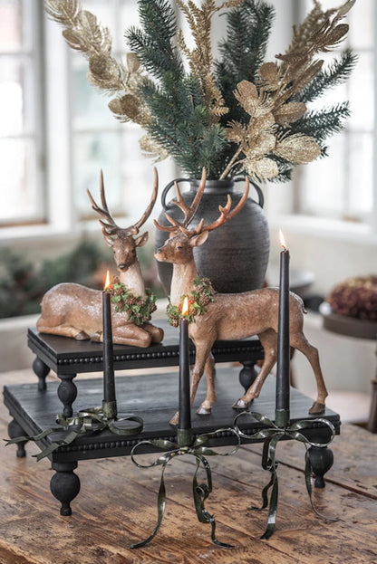 Innendørs julepynt Hjort krans stående 39 cm