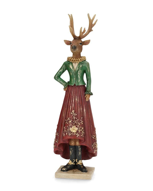 Dekorasjon Statue Fru Hjort 38 cm