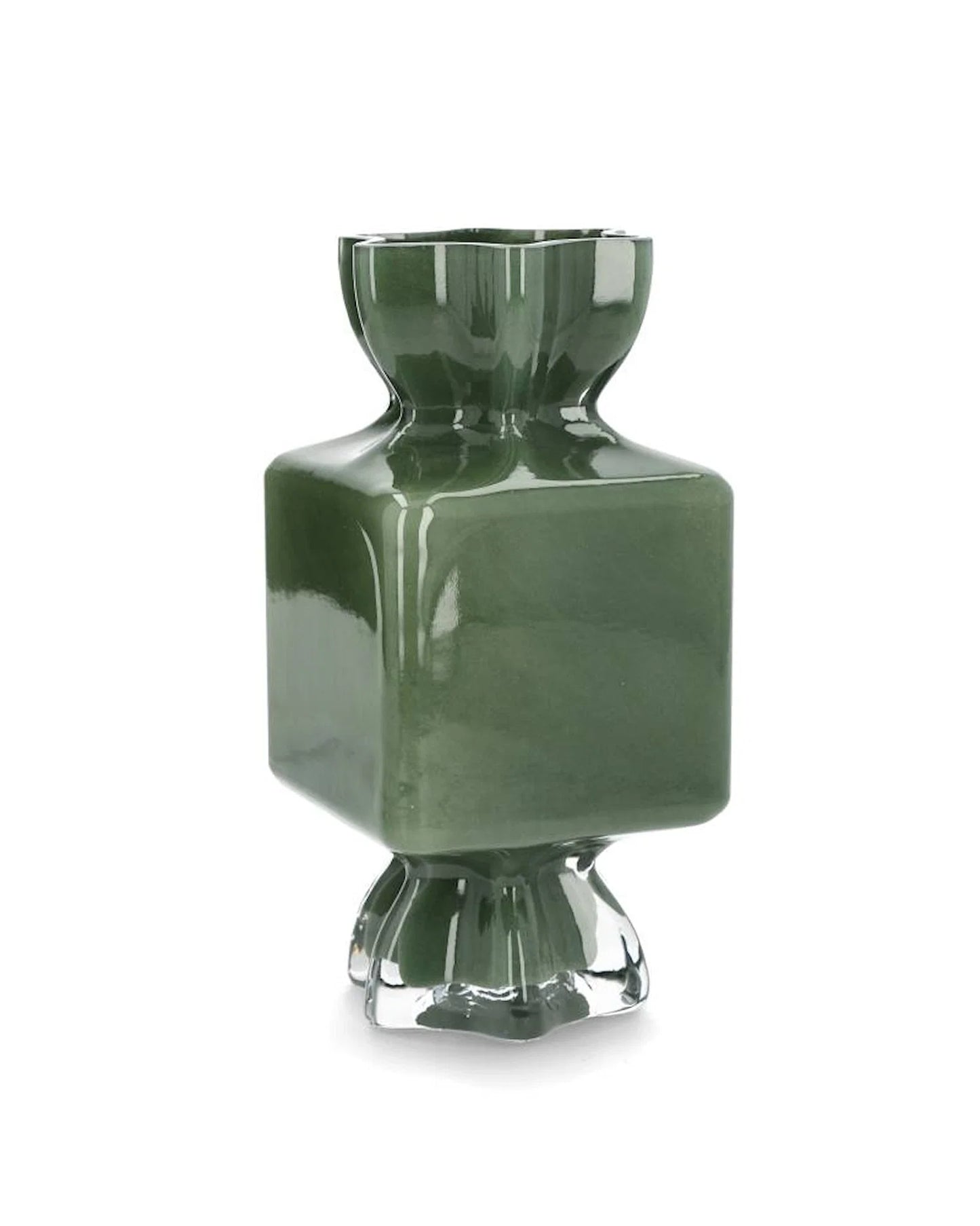 Dekorativ vase karamell 25 cm grønn