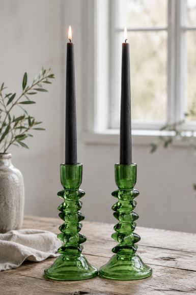 Lysestake Evy 2-pakning 17 cm Grønn