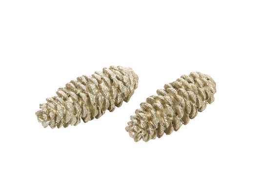 Pynt Kongle Avlang 10cm 2-pack - Champ Shimmer