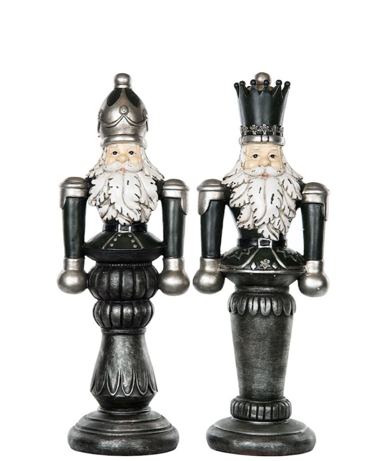 Juledekorasjon Nøtteknekker Grønn Mix 40cm 2-pack