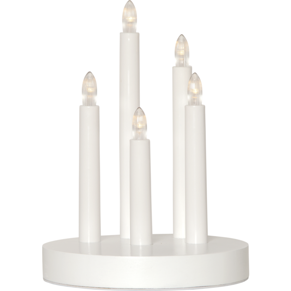 Batteridrevet Adventslysestake Doris 24 cm brun