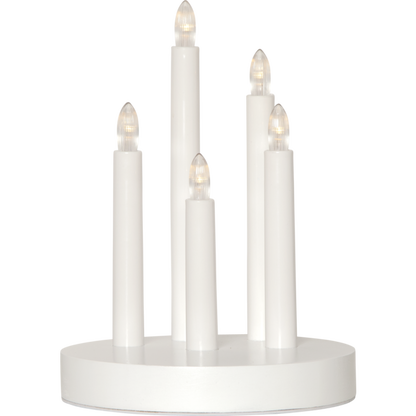 Batteridrevet Adventslysestake Doris 24 cm brun