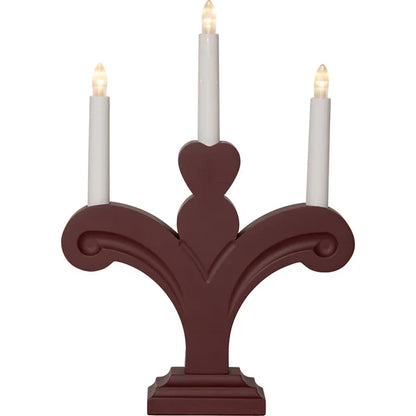 Adventslysestake Batteridrevet 35 cm Rød