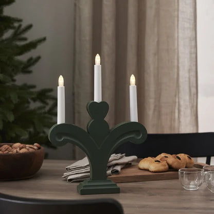 Adventslysestake Batteridrevet 35 cm Rød