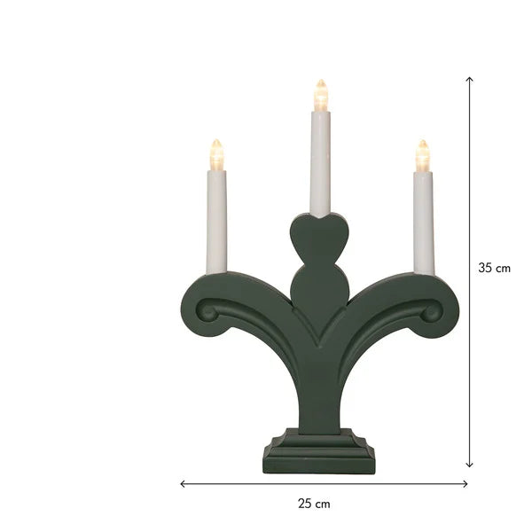 Adventslysestake Batteridrevet 35 cm Rød