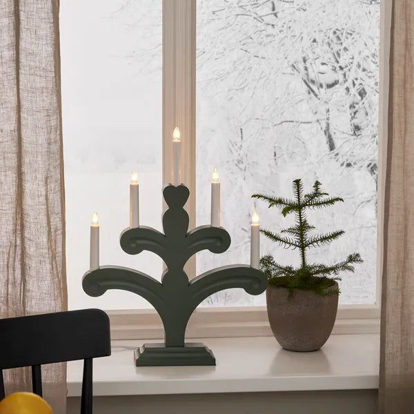 Adventslysestake 48 cm Grønn