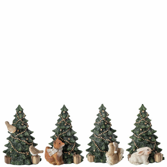 Innendørs julepynt Juletre med figur 4-pakning