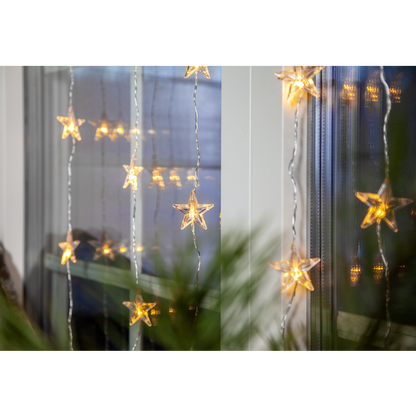 Belysning Jul Lysgardin Star 90x200 cm