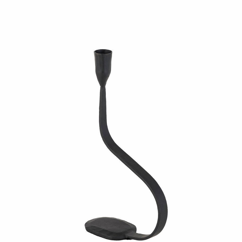 Lysestake svart metall 30 cm