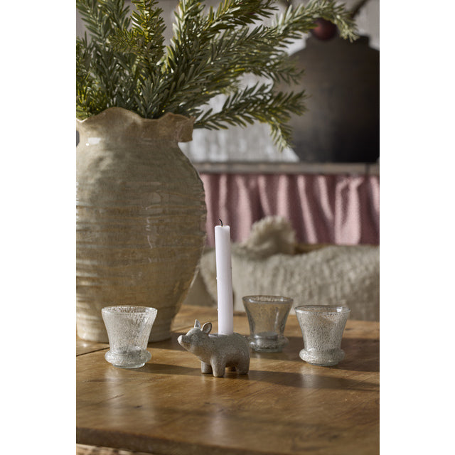 Julelysestake Julegris 2-pk 11x5,5x5,6cm