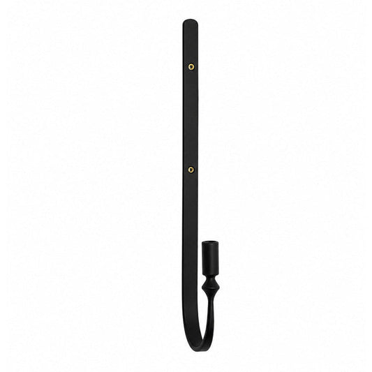 Vegglysestake 50 cm jern svart