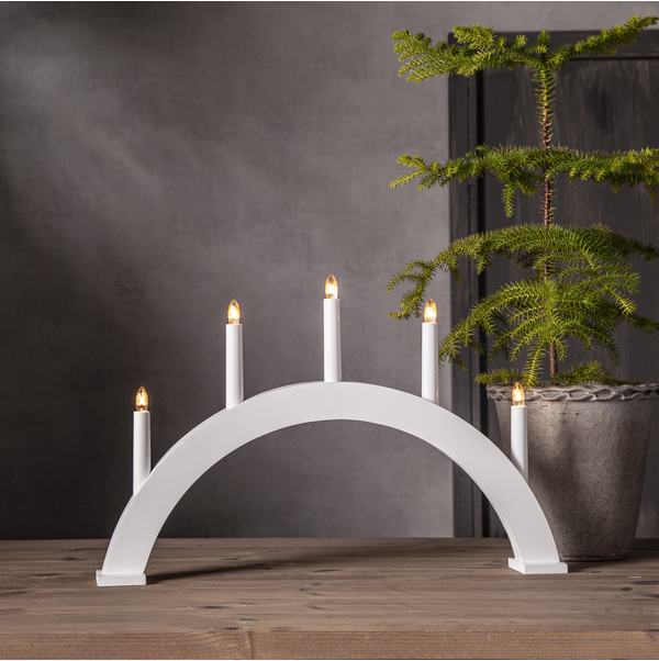 Adventslysestake ALBO 51,5x6x33 cm hvit