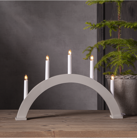 Adventslysestake ALBO 51,5x6x33 cm Beige