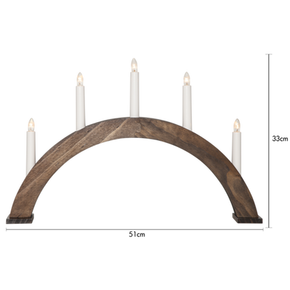 Adventslysestake ALBO 51,5x6x33 cm Vanøtsbrun