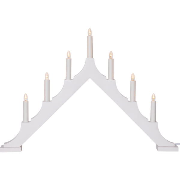 Adventslysestake ALMA 58,5x5,5x40,5 cm hvit