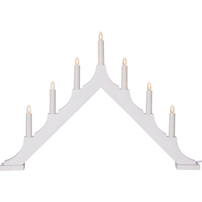 Adventslysestake ALMA 58,5x5,5x40,5 cm hvit