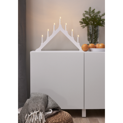 Adventslysestake ALMA 58,5x5,5x40,5 cm hvit