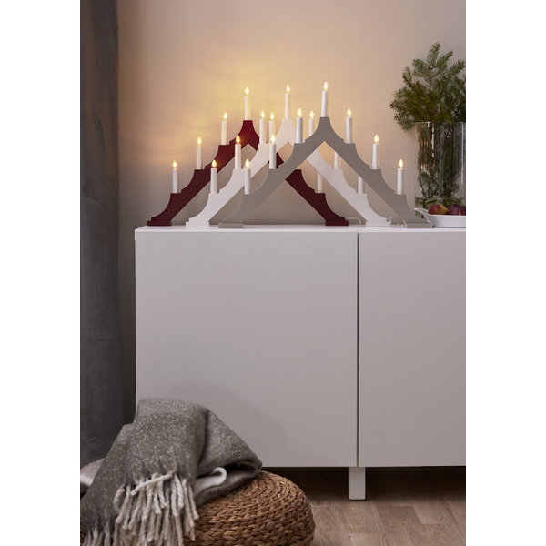 Adventslysestake ALMA 58,5x5,5x40,5 cm Rød