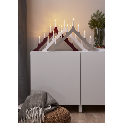 Adventslysestake ALMA 58,5x5,5x40,5 cm Rød