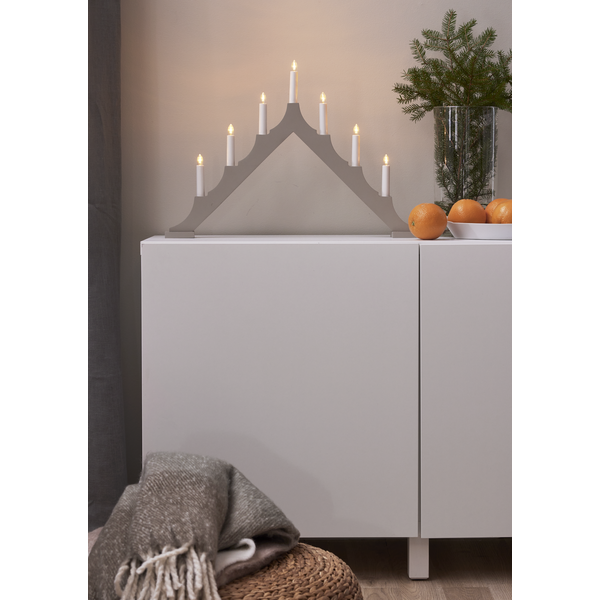 Adventslysestake ALMA 58,5x5,5x40,5 cm Beige