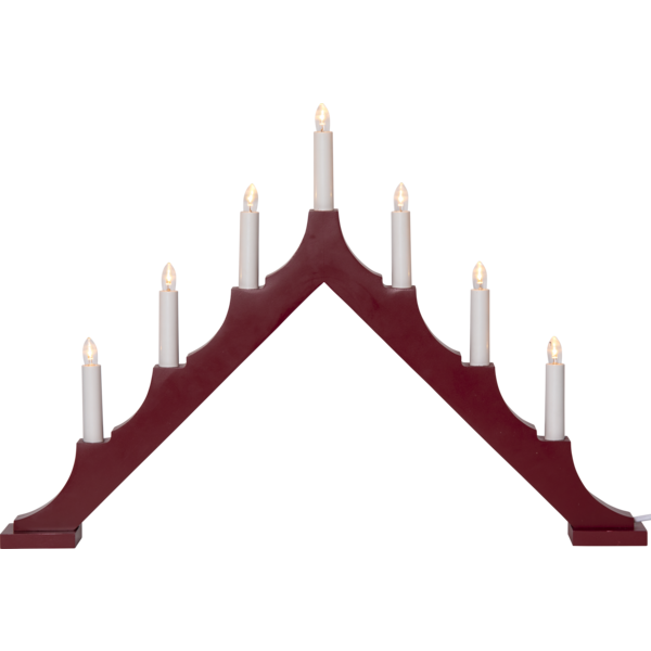 Adventslysestake ALMA 58,5x5,5x40,5 cm Rød