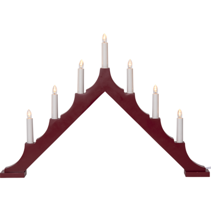 Adventslysestake ALMA 58,5x5,5x40,5 cm Rød