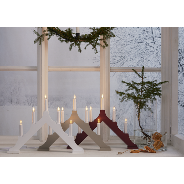 Adventslysestake ALMA 44x5,5x33,5 cm hvit