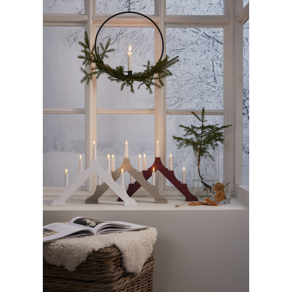 Adventslysestake ALMA 44x5,5x33,5 cm hvit