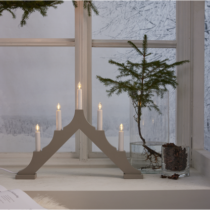Adventslysestake ALMA 44x5,5x33,5 cm Beige