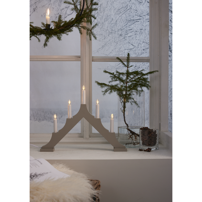 Adventslysestake ALMA 44x5,5x33,5 cm Beige
