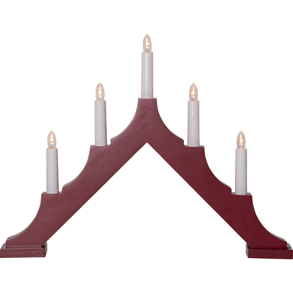 Adventslysestake ALMA 44x5,5x33,5 cm Rød