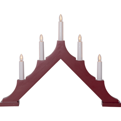 Adventslysestake ALMA 44x5,5x33,5 cm Rød