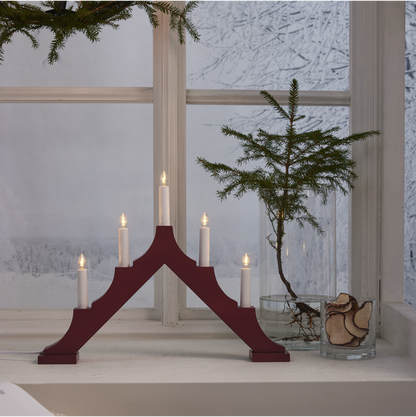 Adventslysestake ALMA 44x5,5x33,5 cm Rød