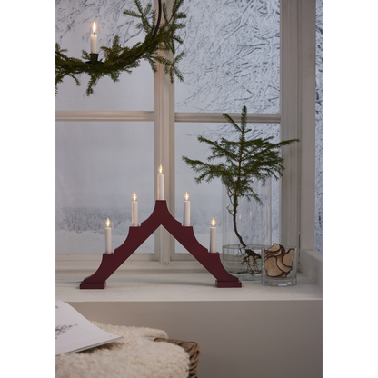 Adventslysestake ALMA 44x5,5x33,5 cm Rød