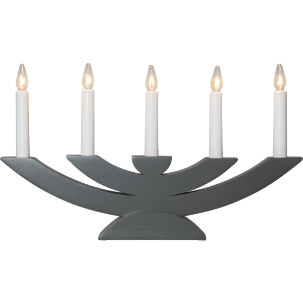 Adventslysestake Navida 42x5x24 cm grå