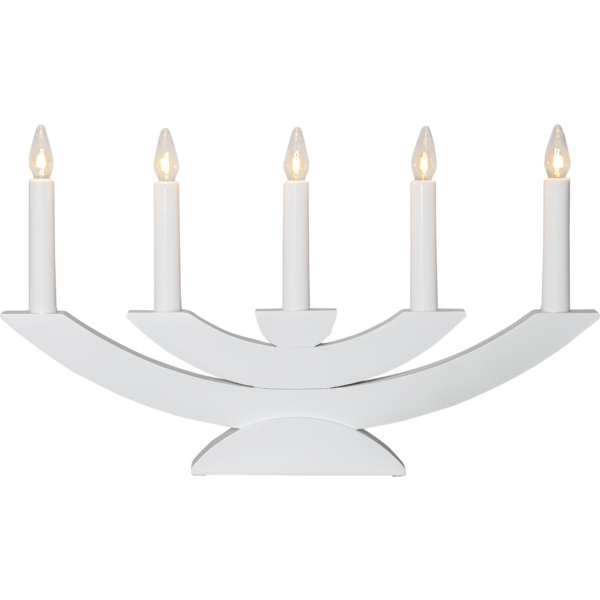 Adventslysestake Navida 42x5x24 cm hvit