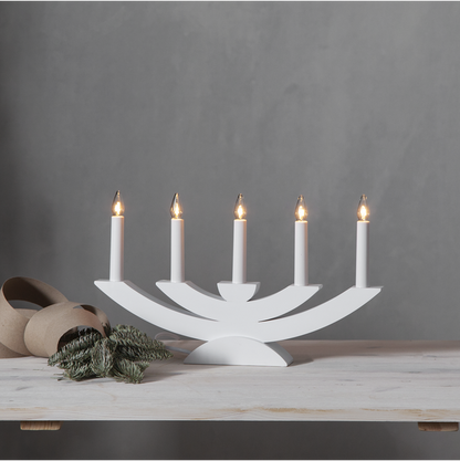 Adventslysestake Navida 42x5x24 cm hvit